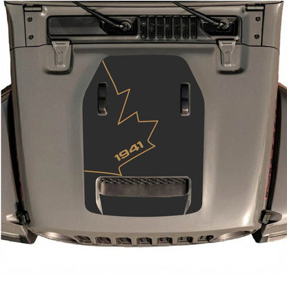 CarCode hood decal for Jeep Wrangler JL/JLU Rubicon 392 and Gladiator Mojave 2020-2026, stylish design on vehicle hood