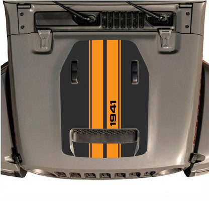 alt
Autocollant de capot CarCode pour Jeep Wrangler JL/JLU Rubicon 392 et Gladiator Mojave 2020-2026, style #08, avec motif graphique audacieux sur le capot