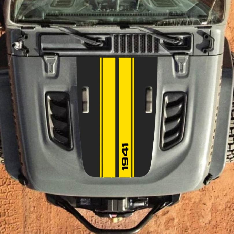 Hood Decal for Jeep Wrangler JL JLU Gladiator JT Rubicon Hood 2018+ Style #56