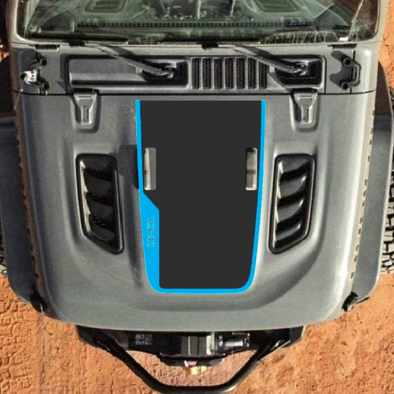 Hood Decal for Jeep Wrangler JL JLU Gladiator JT Rubicon Hood 2018+ Style #70