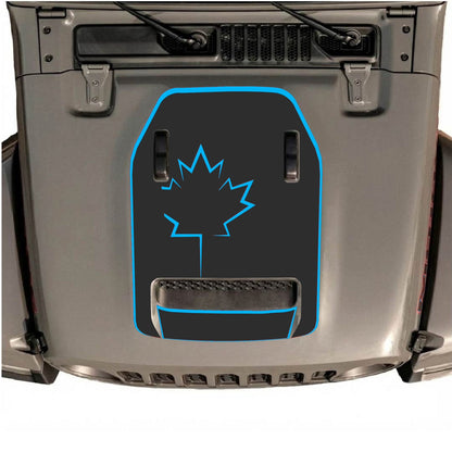 CarCode Jeep Wrangler JL/JLU Rubicon 392 and JT Gladiator Mojave hood decal in style #23, featuring bold graphic design on a matte finish.