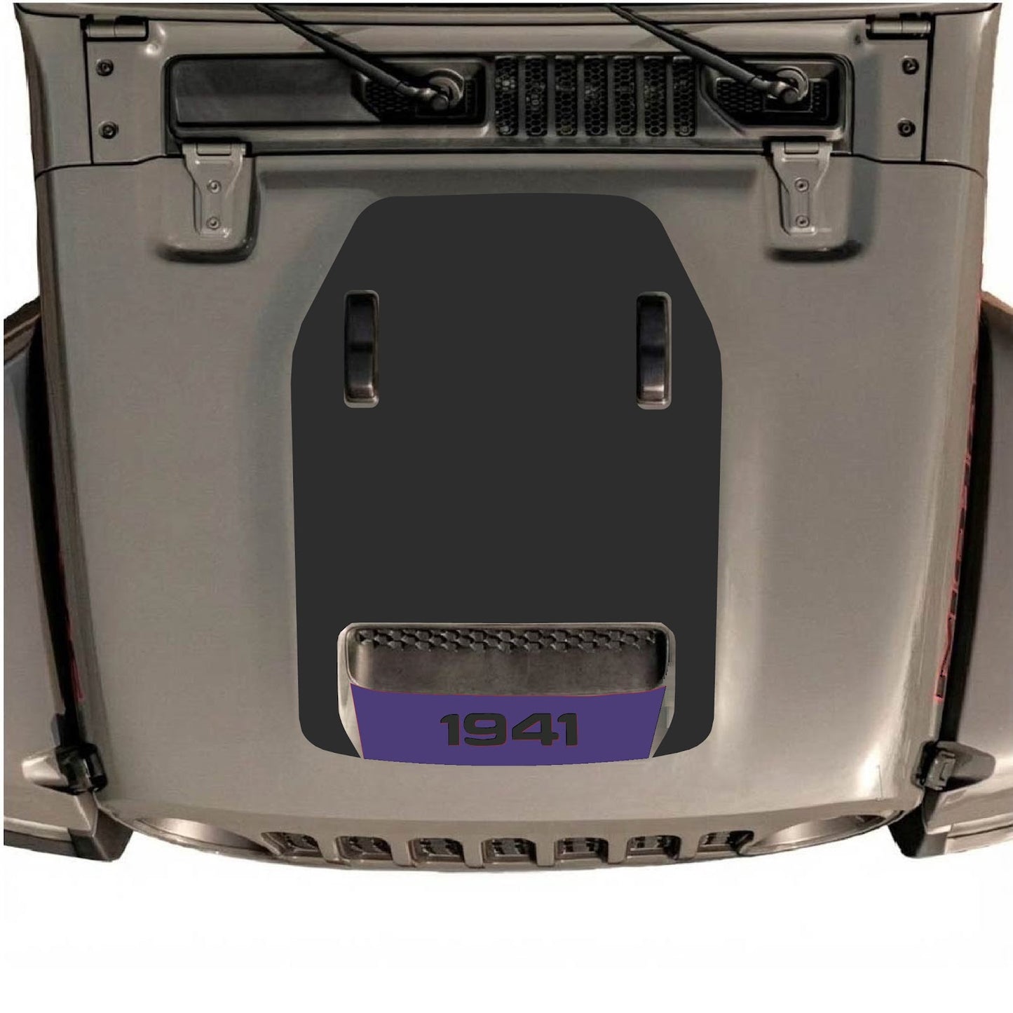 CarCode hood decal for Jeep Wrangler JL/JLU Rubicon 392 and JT Gladiator Mojave 2020-2026, stylish vehicle graphics