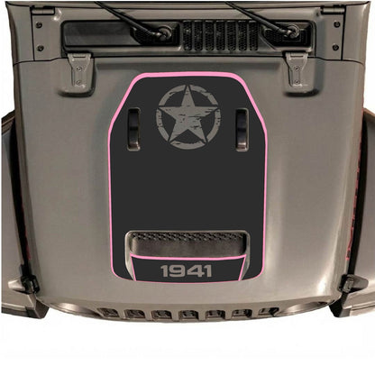 CarCode hood decal for Jeep Wrangler JL/JLU Rubicon 392 and JT Gladiator Mojave, style #88, featuring bold graphic design.