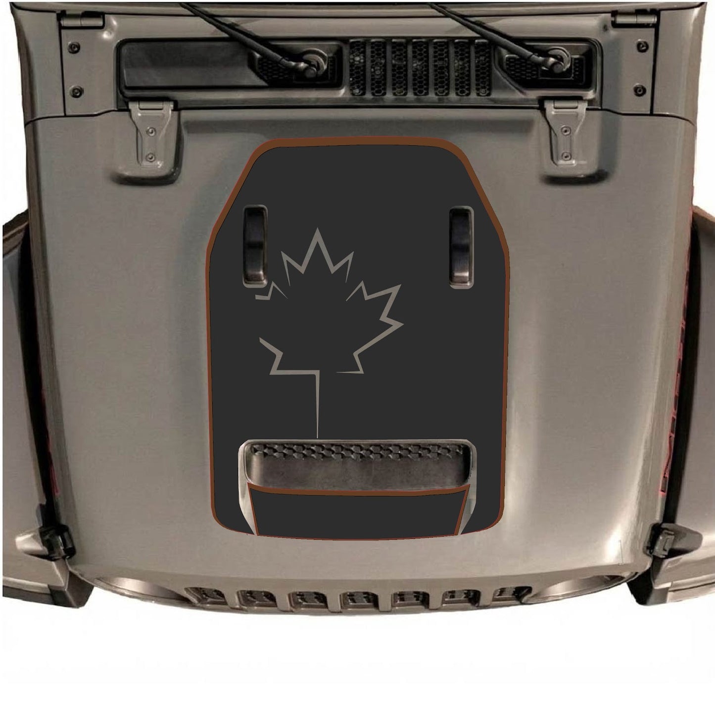 CarCode hood decal for Jeep Wrangler JL/JLU Rubicon 392 and JT Gladiator Mojave, stylish design on vehicle hood.