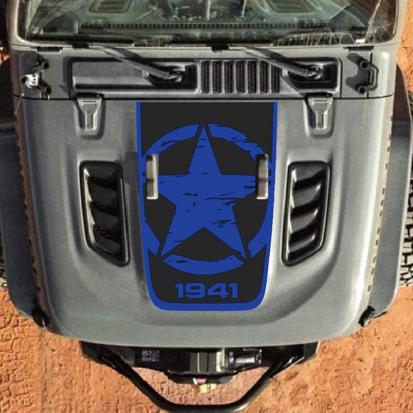 Hood Decal for Jeep Wrangler JL JLU Gladiator JT Rubicon Hood 2018+ Style #31