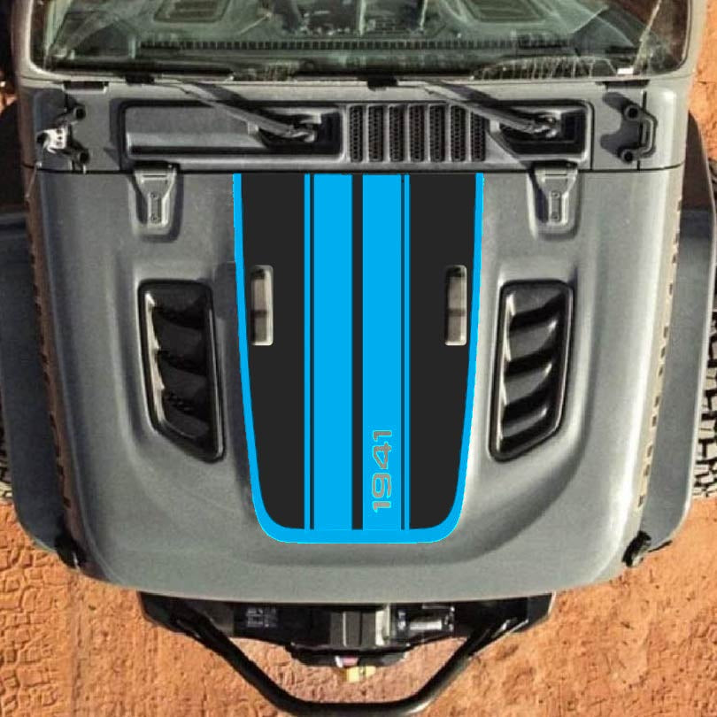 Hood Decal for Jeep Wrangler JL JLU Gladiator JT Rubicon Hood 2018+ Style #100