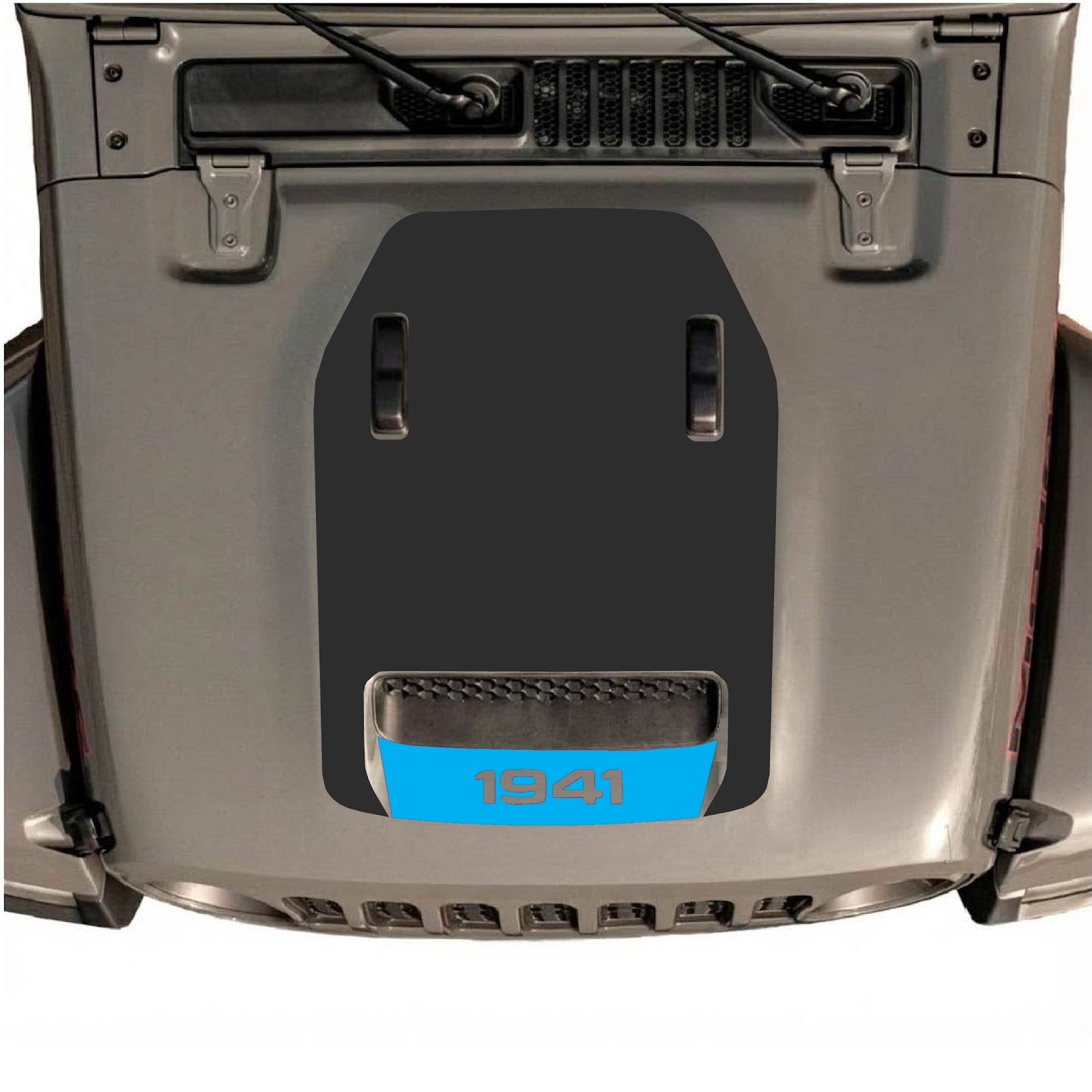 CarCode hood decal for Jeep Wrangler JL/JLU Rubicon 392 and JT Gladiator Mojave 2020-2026, stylish vehicle customization graphic