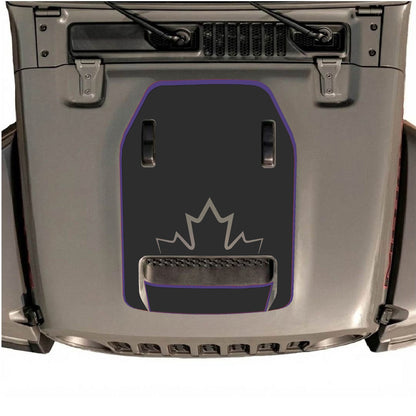 CarCode hood decal for Jeep Wrangler JL/JLU Rubicon 392 and JT Gladiator Mojave 2020-2026, style #78, shown on vehicle hood.
