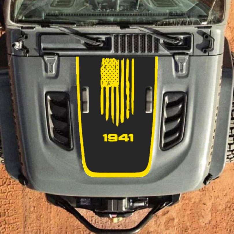 Hood Decal for Jeep Wrangler JL JLU Gladiator JT Rubicon Hood 2018+ Style #33