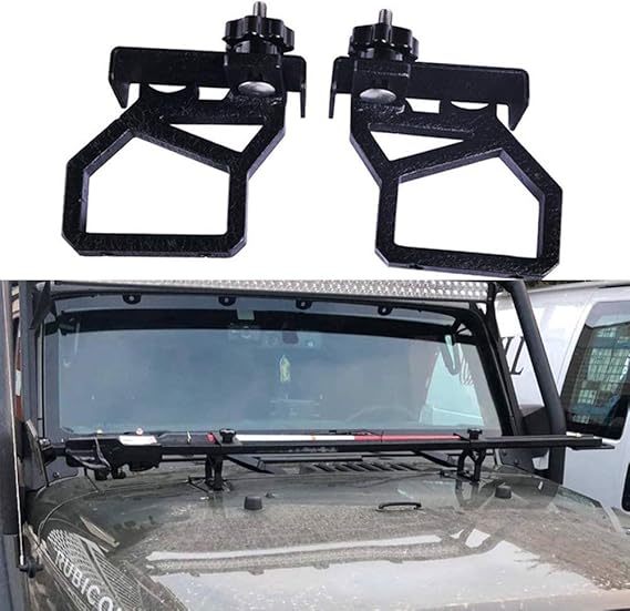 4X4Wavers High Lift Jack Mount Hood Brackets - Jeep Wrangler JK/JKU 2007-2018 - 4X4 WAVERS