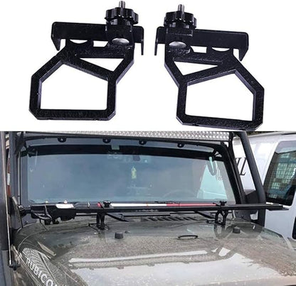 4X4Wavers High Lift Jack Mount Hood Brackets - Jeep Wrangler JK/JKU 2007-2018 - 4X4 WAVERS