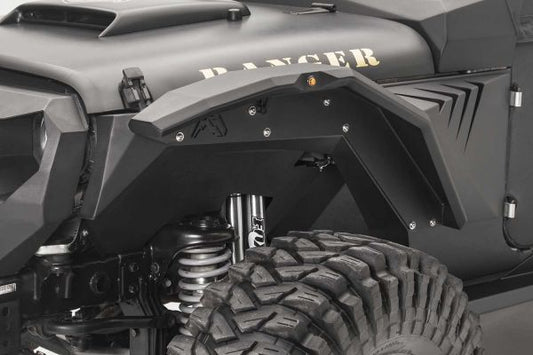 4X4WAVERS Front Metal Armor Fenders Kit - Climber Style - Jeep Wrangler JL/JLU/4XE 2018+ - 4X4 WAVERS