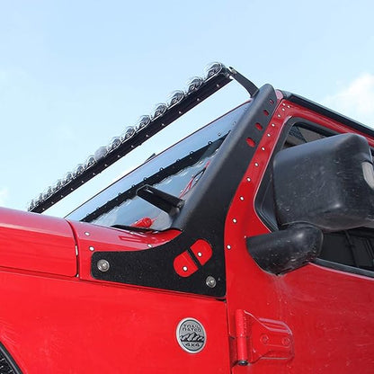 4X4Wavers 50" Light Bar Mounting Brackets (with pillar) for Jeep JL - 4X4 WAVERS