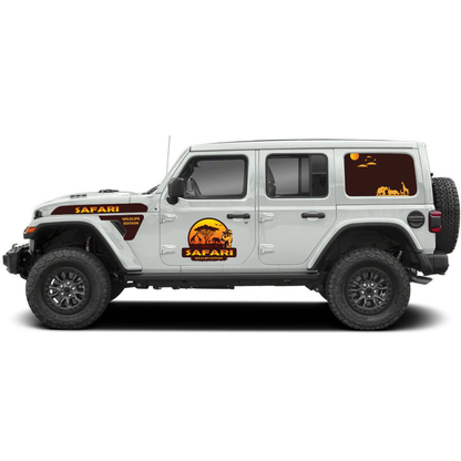 CARCODE Full Body Decal Kit - Safari Wildlife Edition - For Jeep Wrangler JL/JLU 2018+ - Hood, Fender, Door, Rear Window and Tailgate Graphics