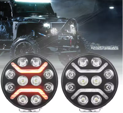 4X4Wavers 7 Inch Round LED Light 70W Work Light Led - 4X4 WAVERS