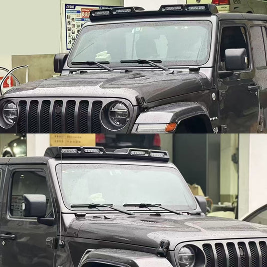 4X4Wavers Gloss Black ROOF TOP LIGHT BAR with LED DRL - 4X4 WAVERS