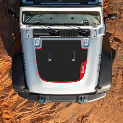CARCODE Hood Decal/Sticker - 1941 Style Kit – for JL/JLU/JT/4XE Sahara Hood – Made in Canada - 4X4 WAVERS