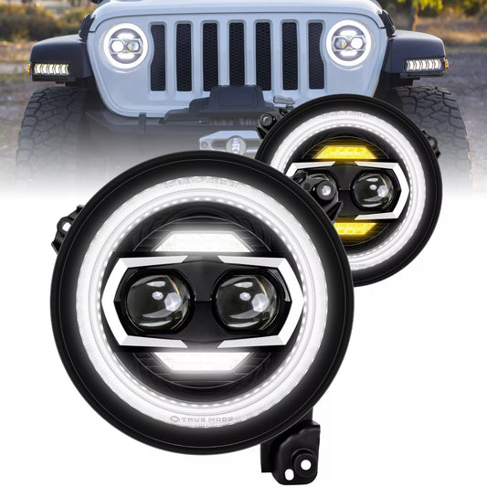 4X4Wavers 9 Inch Round LED Headlights Replacement - 4X4 WAVERS