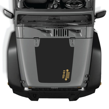Jeep Wrangler JK/JKU hood decal by CarCode, style #60, featuring bold graphic design on the vehicle's hood.