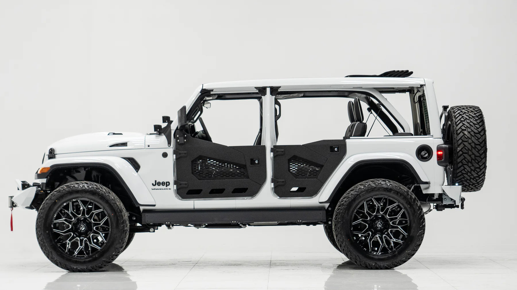 4X4 WAVERS Speciality Premium Offroad Half Doors with side mirrors - Jeep Wrangler JLU/4XE/JT (4 Doors) 2018+ - 4X4 WAVERS
