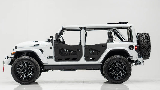 4X4 WAVERS Speciality Premium Offroad Half Doors with side mirrors - Jeep Wrangler JLU/4XE/JT (4 Doors) 2018+ - 4X4 WAVERS