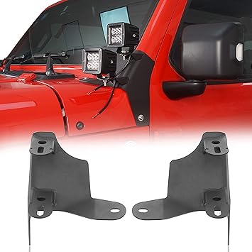 4X4Wavers Dual A-Pillar Light Mounting Brackets - 4X4 WAVERS