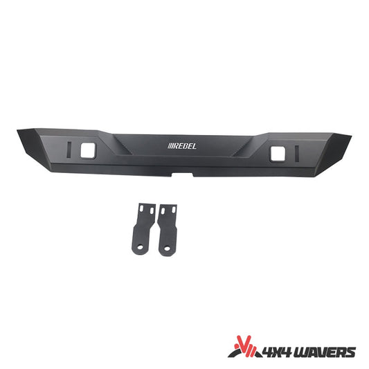 4x4wavers Rear Bumper - Rebel Style without Sensor Holes - 4X4 WAVERS