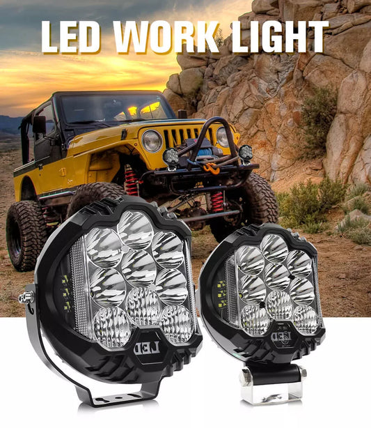 4X4Wavers 5 inch Off Road Driving white and Amber Light Combo Beam - 4X4 WAVERS