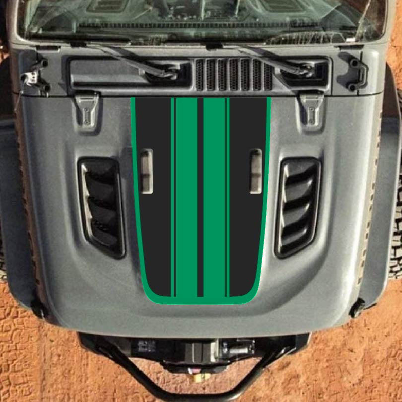 Hood Decal for Jeep Wrangler JL JLU Gladiator JT Rubicon Hood 2018+ Style #60