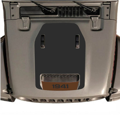 CarCode hood decal for Jeep Wrangler JL/JLU Rubicon 392 and JT Gladiator Mojave 2020-2026, style #64, shown on vehicle hood.