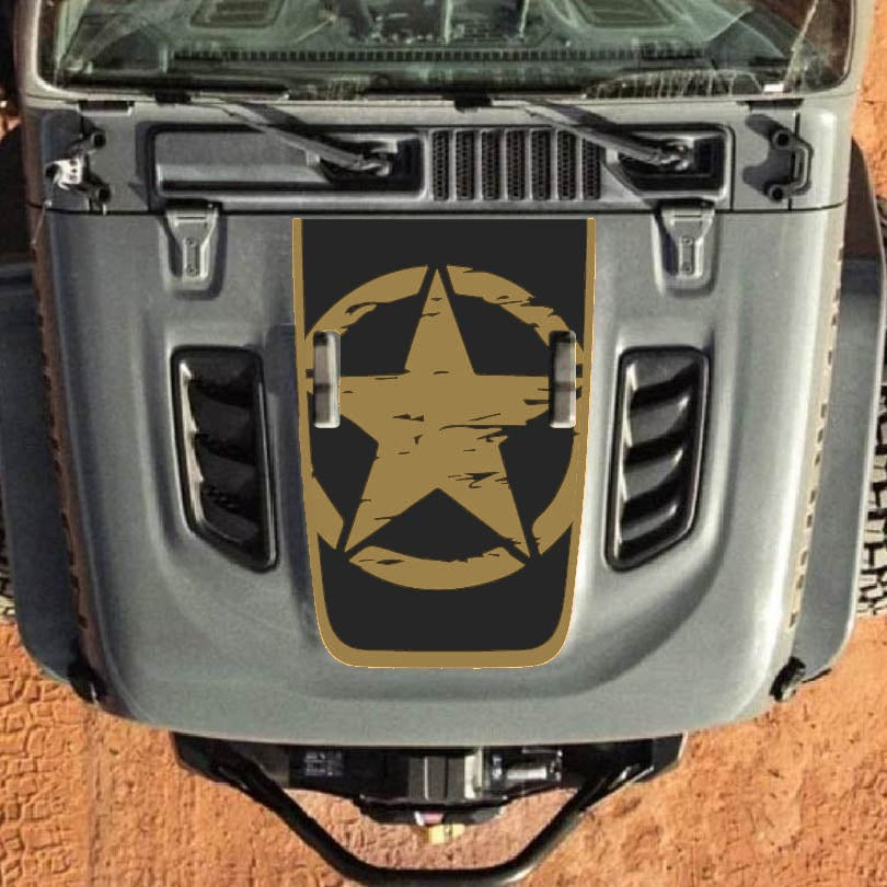 Hood Decal for Jeep Wrangler JL JLU Gladiator JT Rubicon Hood 2018+ Style #27