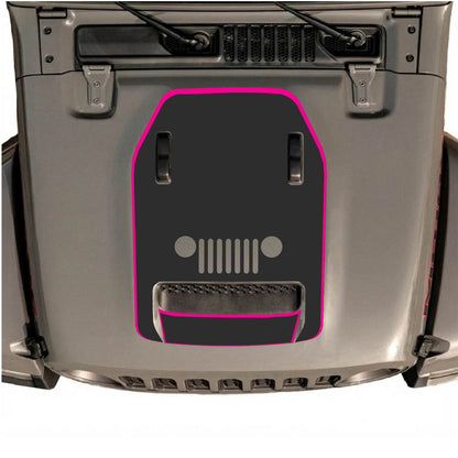 CarCode Jeep Wrangler JL/JLU Rubicon 392 and JT Gladiator Mojave hood decal, style #93, featuring bold graphic design