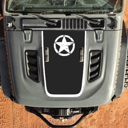 Hood Decal for Jeep Wrangler JL JLU Gladiator JT Rubicon Hood 2018+ Style #22