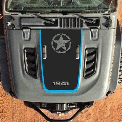 Hood Decal for Jeep Wrangler JL JLU Gladiator JT Rubicon Hood 2018+ Style #83
