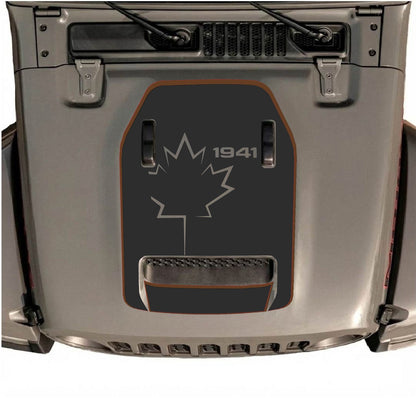 CarCode hood decal for Jeep Wrangler JL/JLU Rubicon 392 and JT Gladiator Mojave 2020-2026, stylish vehicle side decal.