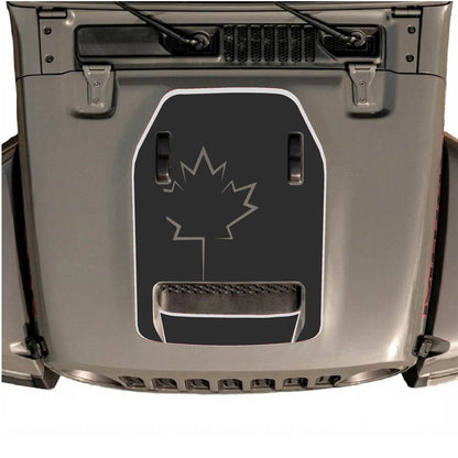 Jeep Wrangler JL/JLU Rubicon 392 and JT Gladiator Mojave hood decal by CarCode, style #80, featuring bold graphic design on vehicle hood.