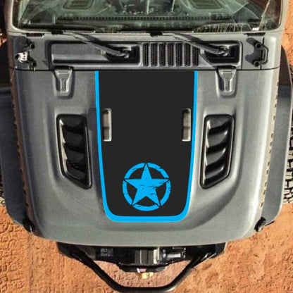 Hood Decal for Jeep Wrangler JL JLU Gladiator JT Rubicon Hood 2018+ Style #16