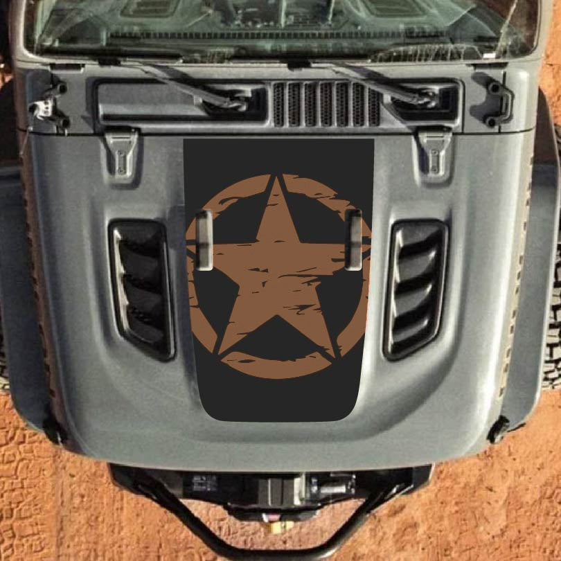 Hood Decal for Jeep Wrangler JL JLU Gladiator JT Rubicon Hood 2018+ Style #24