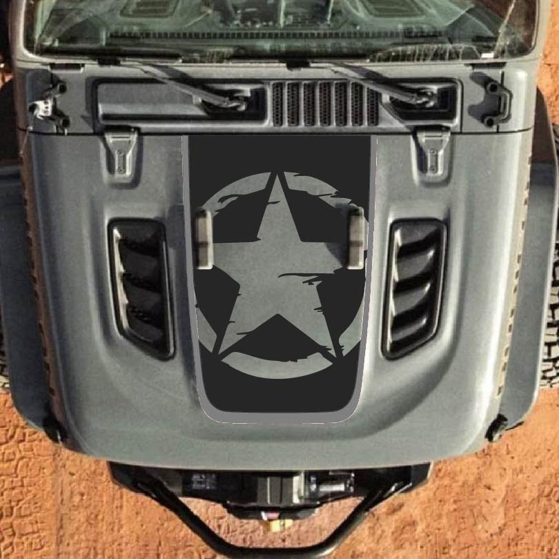 Hood Decal for Jeep Wrangler JL JLU Gladiator JT Rubicon Hood 2018+ Style #84