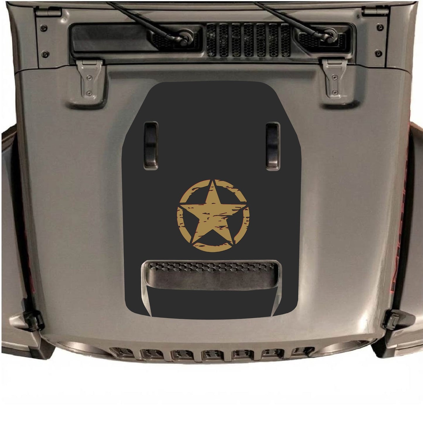 CarCode hood decal for Jeep Wrangler JL/JLU Rubicon 392 and JT Gladiator Mojave 2020-2026, stylish design on vehicle hood
