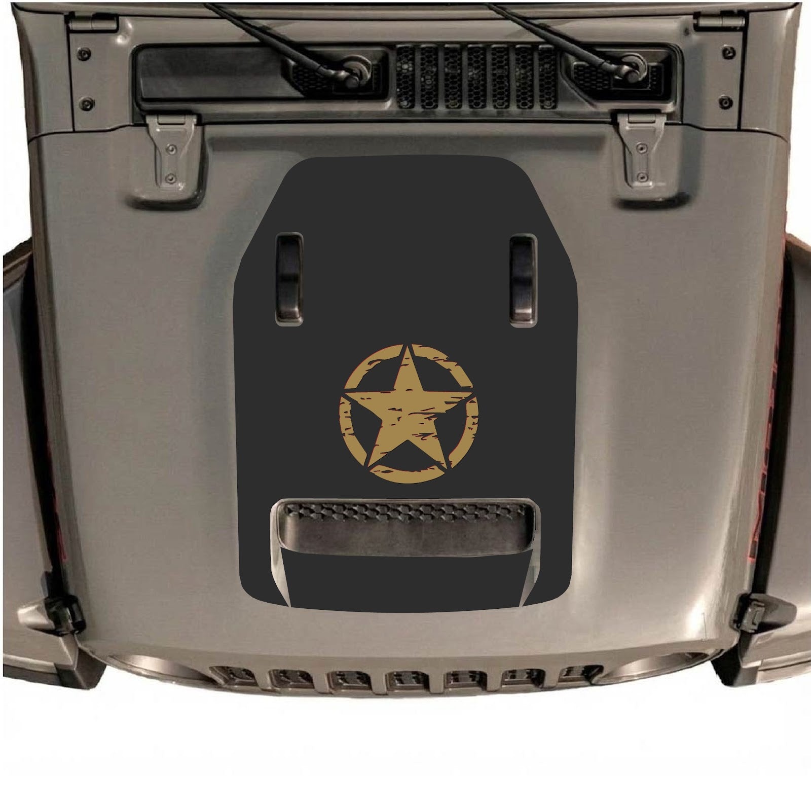 CarCode hood decal for Jeep Wrangler JL/JLU Rubicon 392 and JT Gladiator Mojave 2020-2026, stylish design on vehicle hood