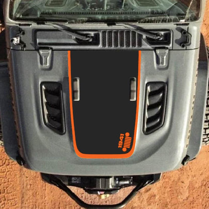 Hood Decal for Jeep Wrangler JL JLU Gladiator JT Rubicon Hood 2018+ Style #02