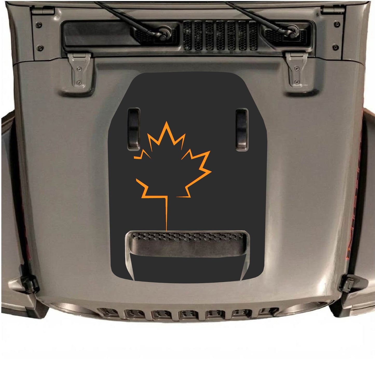 CarCode hood decal for Jeep Wrangler JL/JLU Rubicon 392 and JT Gladiator Mojave, stylish decal design on vehicle hood