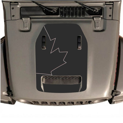 CarCode hood decal for Jeep Wrangler JL/JLU Rubicon 392 and JT Gladiator Mojave 2020-2026, style #28, shown on vehicle hood.