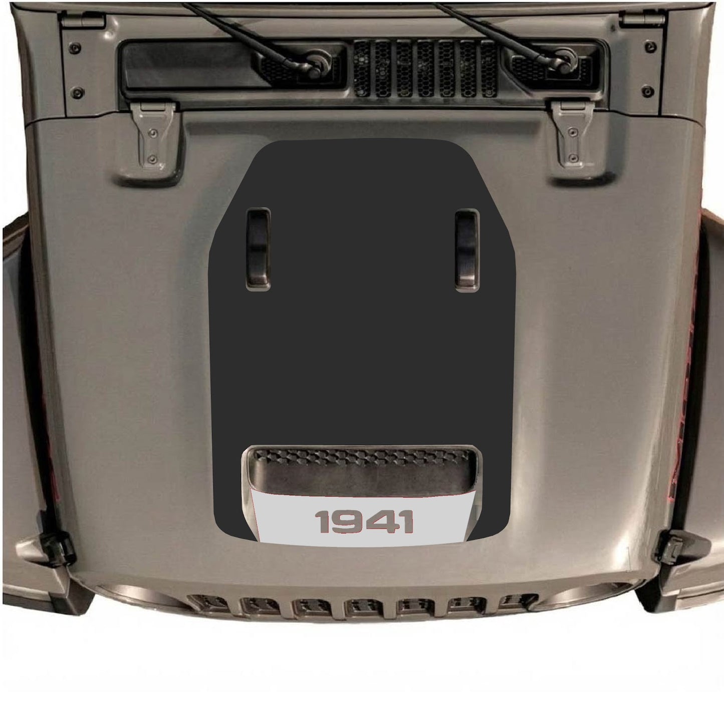 CarCode hood decal for Jeep Wrangler JL/JLU Rubicon 392 and JT Gladiator Mojave 2020-2026, stylish graphic design on the hood