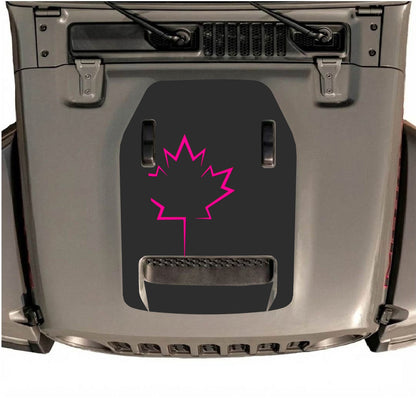 CarCode hood decal for Jeep Wrangler JL/JLU Rubicon 392 and JT Gladiator Mojave 2020-2026, style #24, shown on vehicle hood.