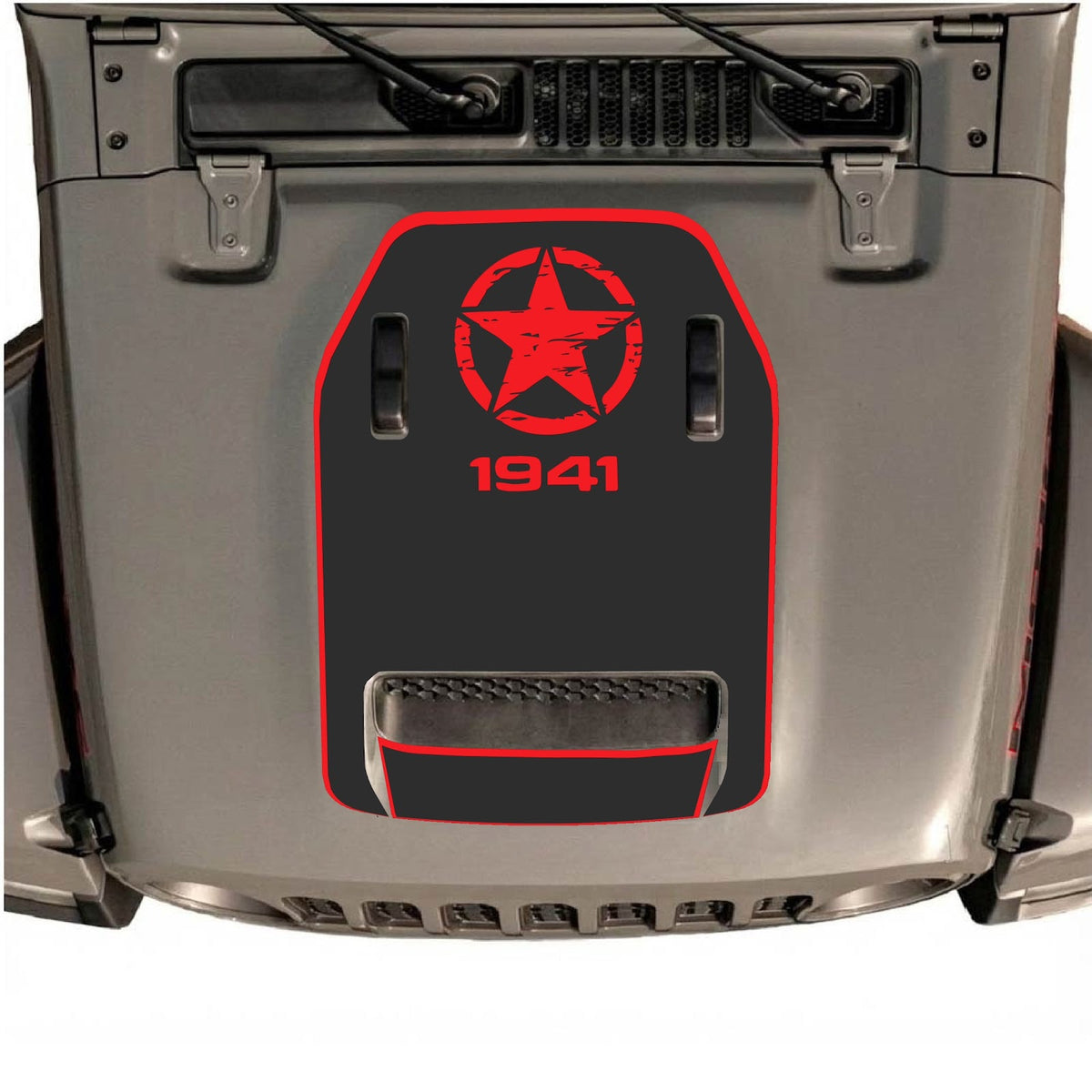Autocollant de capot CarCode pour Jeep Wrangler JL/JLU Rubicon 392 et JT Gladiator Mojave 2020-2026, autocollant véhicule élégant et personnalisé.