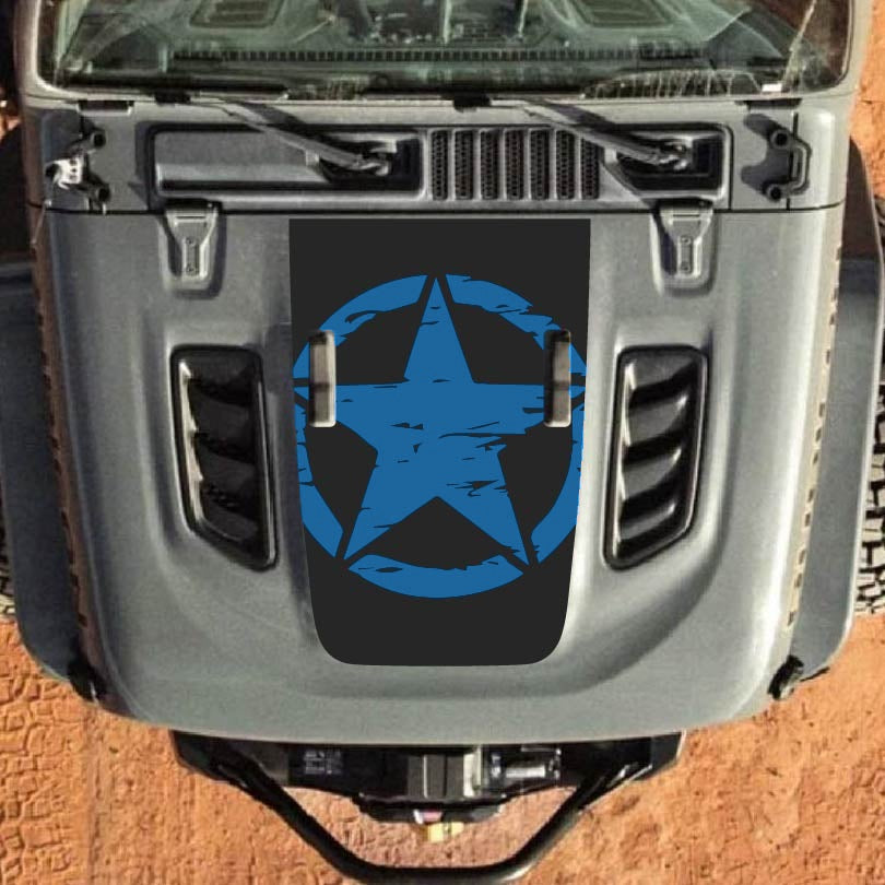 Hood Decal for Jeep Wrangler JL JLU Gladiator JT Rubicon Hood 2018+ Style #24