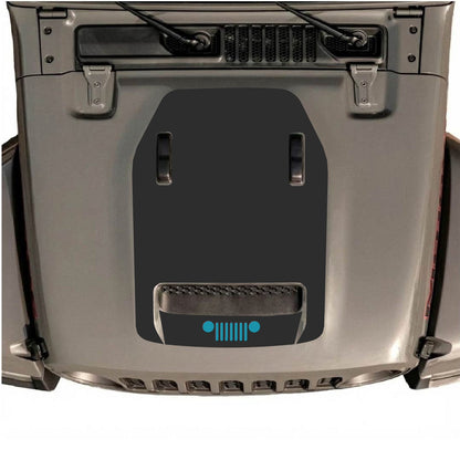 CarCode hood decal for Jeep Wrangler JL/JLU Rubicon 392 and JT Gladiator Mojave 2020-2026, style #62, shown on vehicle hood