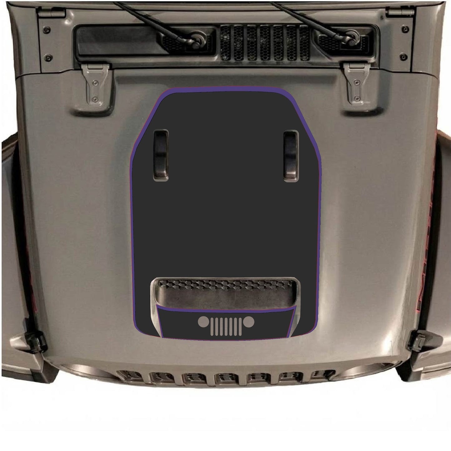 CarCode hood decal for Jeep Wrangler JL/JLU Rubicon 392 and JT Gladiator Mojave 2020-2026, stylish and custom vehicle accessory